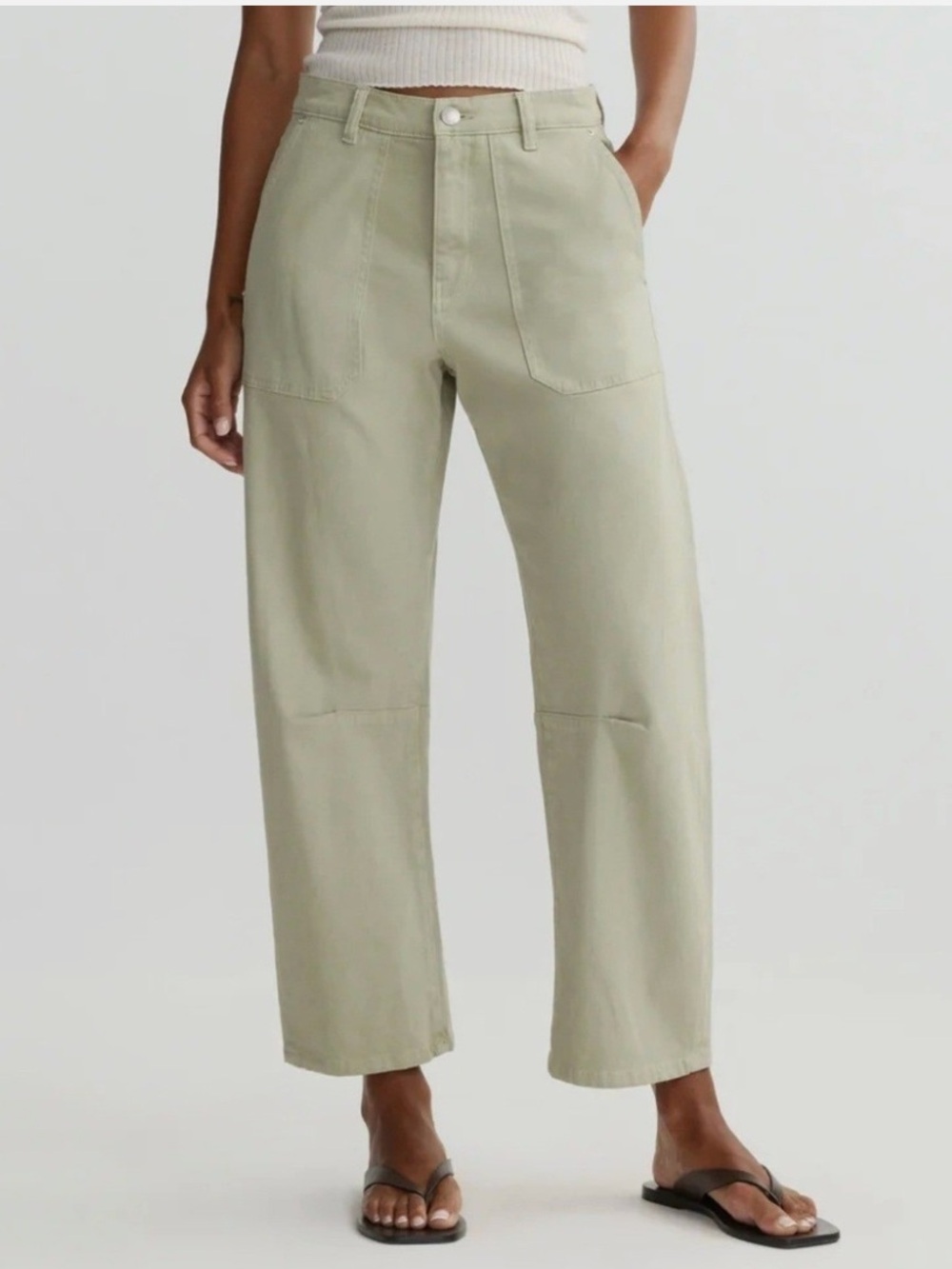 Jason Wu Edit 30 Pants Wilhelmina Easy Barrel High Rise Cropped Rosemary NWT